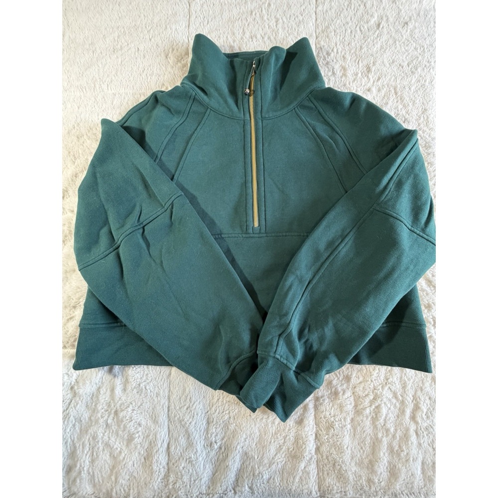 Lululemon Women's Scuba Oversized Funnel Neck Half Zip Cropped Size M/L
